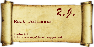 Ruck Julianna névjegykártya